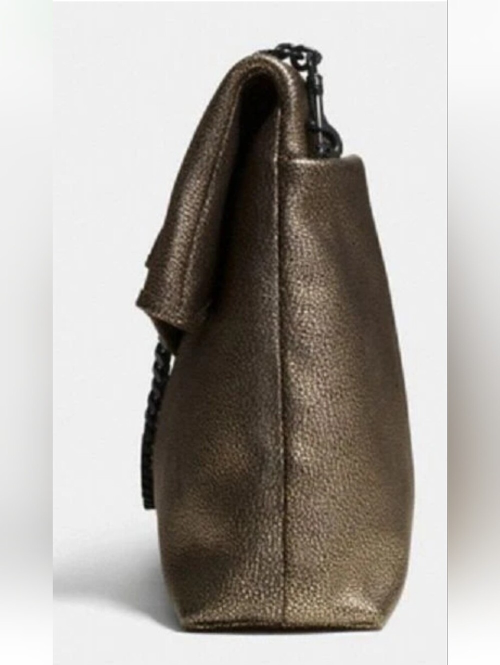 Coach Metallic Pewter Chain Strap Shoulder Bag/Clutch EUC - Picture 5 of 16